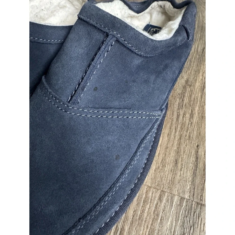 Koolaburra by UGG Mens Navy Suede Shearling Lined Mule Cozycore Slippers Size 9